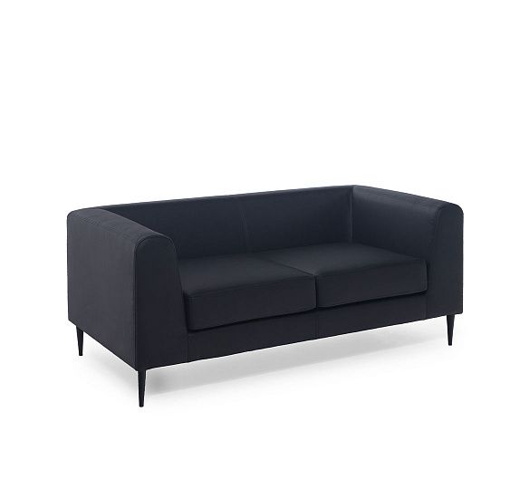 ЕВА АП/EVA UP Диван 2мест, кожа ЧЕРНЫЙ/ЧЕРНЫЙ