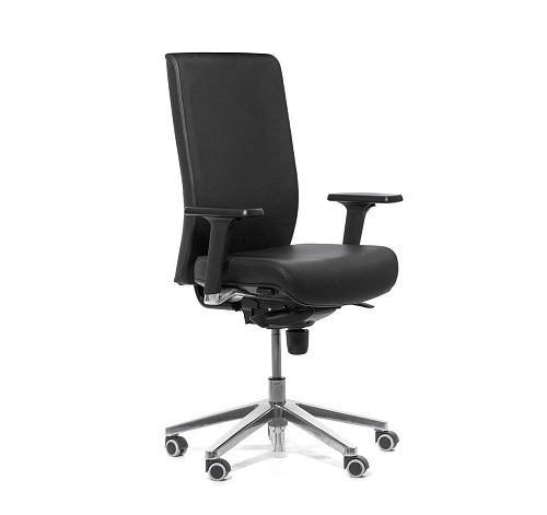 РОНАН /RONAN Кресло руков. без подгол ЧЕРНЫЙ/АЛЮМ